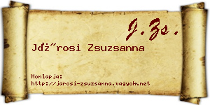 Járosi Zsuzsanna névjegykártya