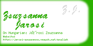 zsuzsanna jarosi business card